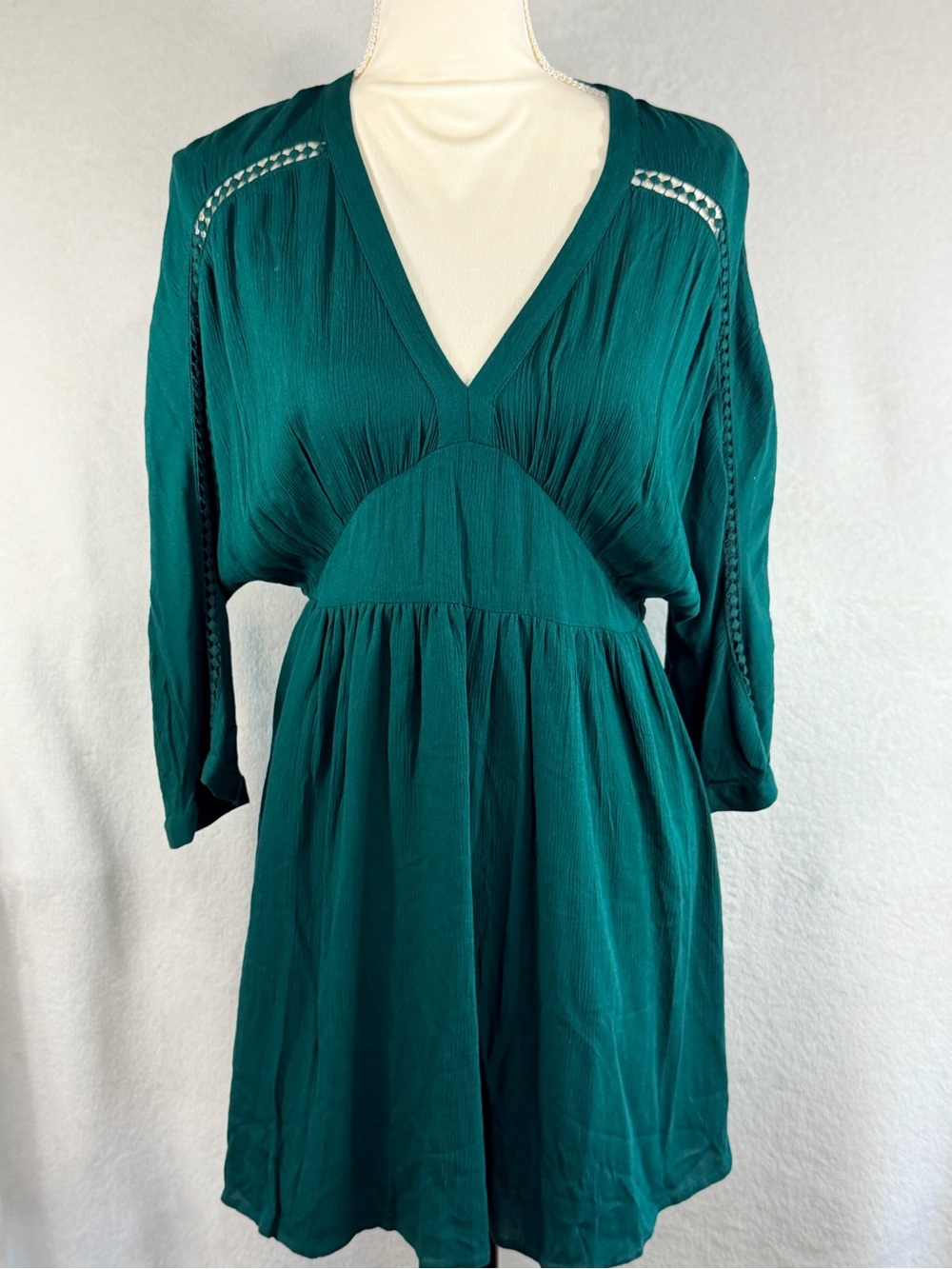 Jack by BB Dakota Vivid Teal Empire Waist Mini Dress